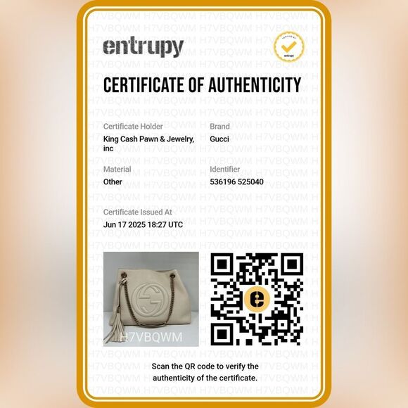 Gucci Soho Leather Medium ChainStrap Tote Ivory/off white - Picture 2 of 12